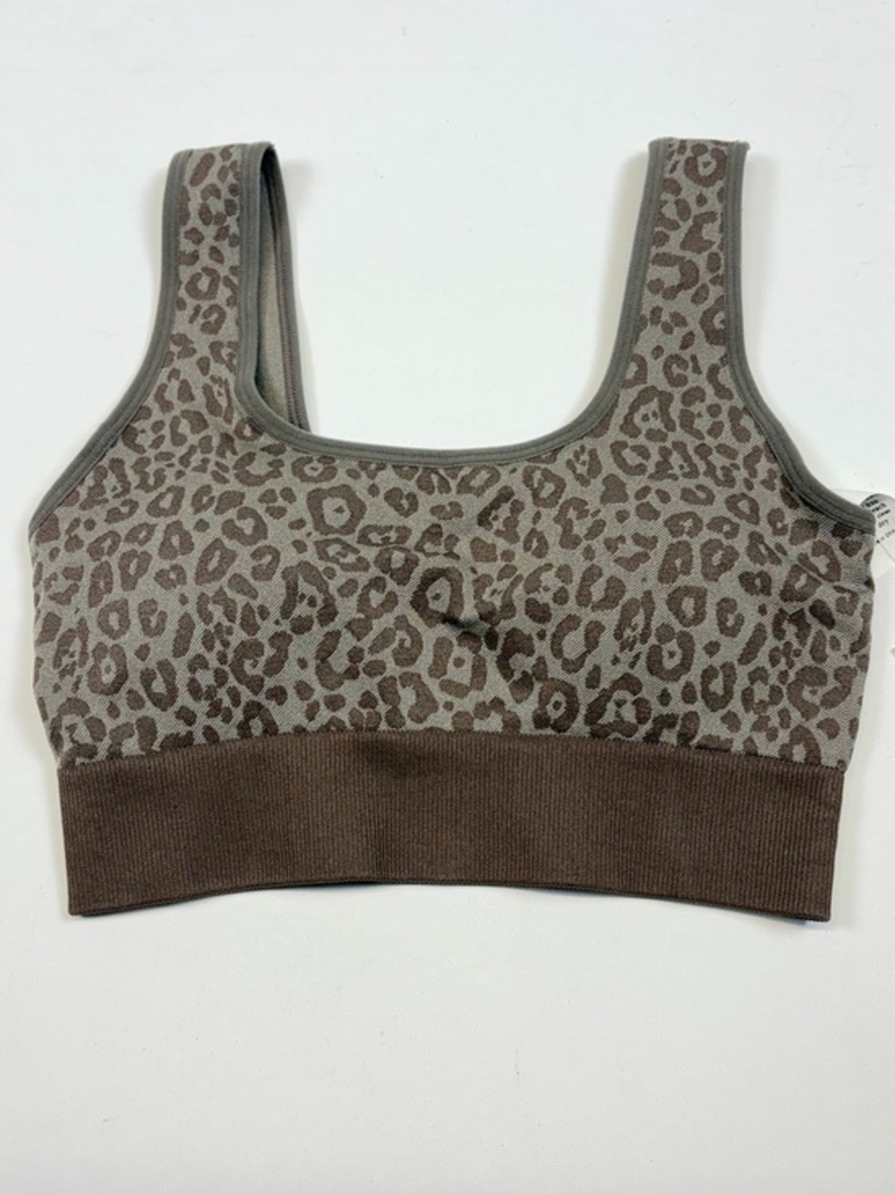 EWEDOOS LEOPARD PRINT SEAMLESS SOORTS BRA BROWN NWT SIZE S